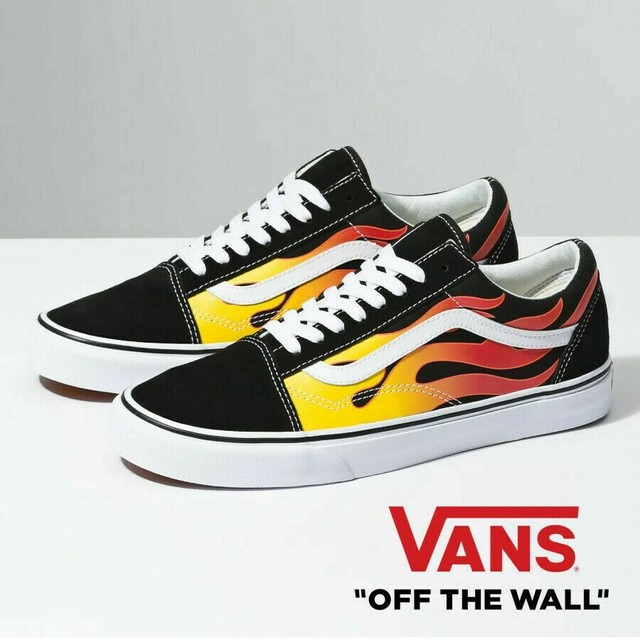 vans old skool flame true white