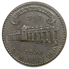 1833 HT-176 R-2 Cheapside FL Brigham Hard Times Token
