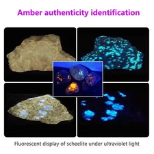 White Ultraviolet Flashlight 365nm UV Flashlight 2 In 1 LED White And JY