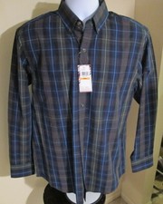 Men's Small IZOD Long Sleeve Button Down Plaid Shirt - NWT