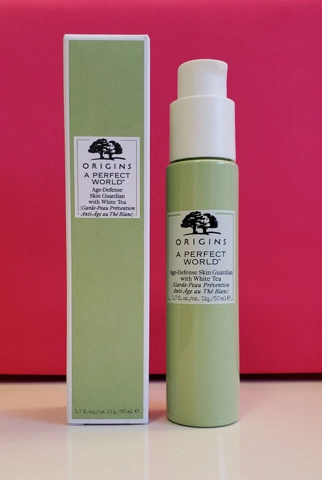 SERUM Origins A Perfect World Age-Defense Skin Guardian té blanco - 1,7 oz nuevo en caja Foto 3 de 4