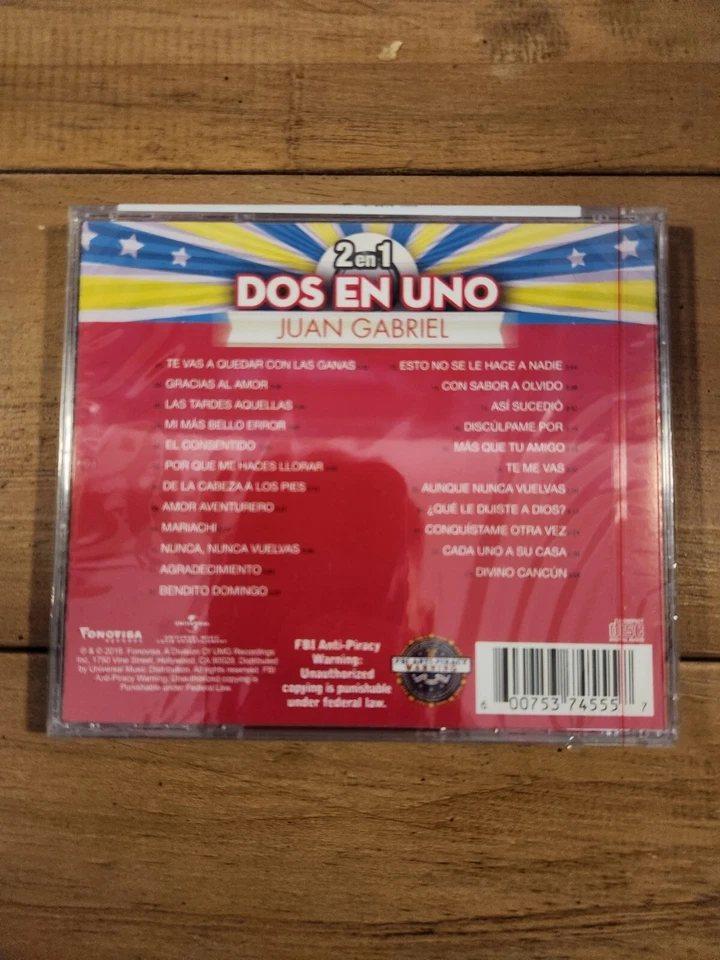 Juan Gabriel - 2n1 Dos En Uno - CD Album Compilation Fonovisa Records 2016 - Image 3 of 3