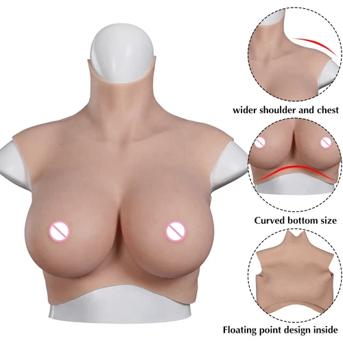 Realistic Fake Chest Enhancer Silicone Breast Forms for Cosplay - Picture 5 of 24