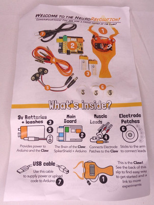 Backyard Brains 'The Claw' NEW in Open Box Complete Educational Neuroscience Kit