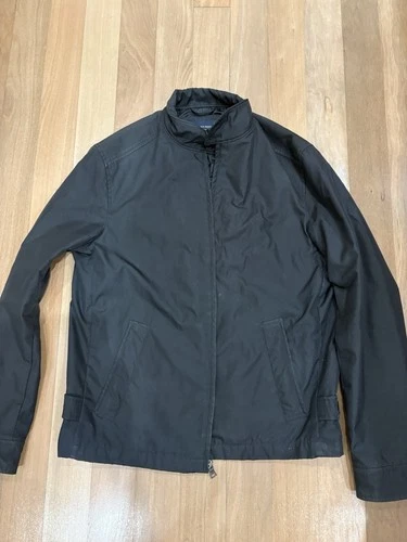 Banana Republic Mens Black Full Zip Bomber Jacket Size M Excellent Cond