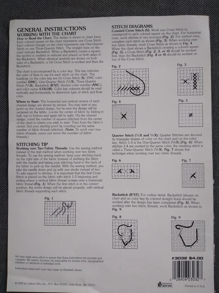 Kooler Design Studio RUTH 1:16 Counted Cross Stitch Pattern by Sandy Orton  - Image 3 of 3