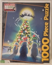 Endless Games Jigsaw Puzzle; Christmas trees, snowmen, santa, reindeer; 1000 pcs