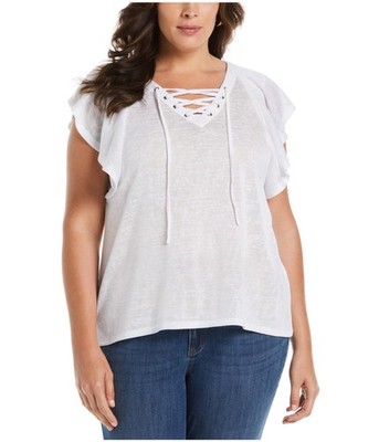 Ella Rafaella Womens Lace U Princess Shell Blouse