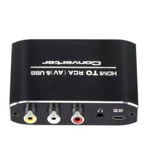 DC 5V 2A 1080P HDMI to RCA Converter AV/CVSB L/R Video Box Support NTSC PAL