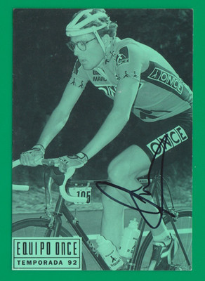 CYCLING cycling card ALEX ZULLE team ONCE 1992 signed