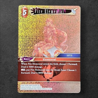 Final Fantasy TCG Journey Of Discovery Fire Elemental 27-016C Foil