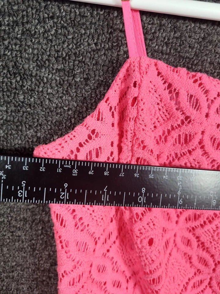 Vestido Lilly Pulitzer Mujer Extra Pequeño Rosa Encaje Sin Mangas Ajuste y Acampanado Fiesta Foto 3 de 4