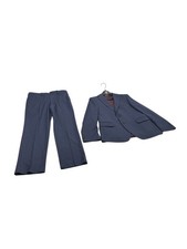 Joseph Abboud Boys 14R Jacket 12h Pants- Blue 2-Button Polyester Blend Suit