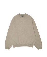 Fear of god essentials oatmeal tan nude crewneck sweater youth 14/16