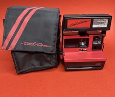 Vintage Polaroid Cool Cam 600 Red and Black Instant Camera Witch Carrying Bag
