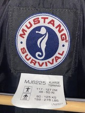 Mustang Survival System MJ6225 Bomber Style Flotation Jacket Green Size XL USCG