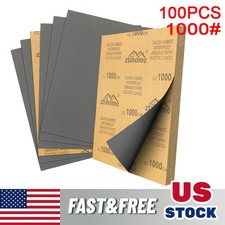 100pc Sandpaper Sand Paper Sheet Assortment Wet Dry For Car Wood Metal 1000 Grit 100pc Sandpaper Sand Paper Sheet Assortment Wet Dry For Car Wood Metal 1000 Grit
