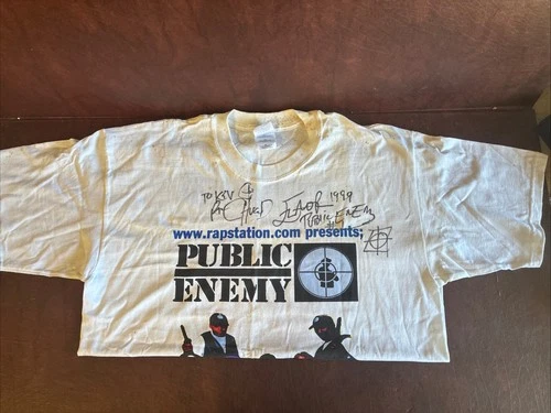 Public Enemy The US Poison Tour Concert T-Shirt Signed B Vintage vintage concert t-shirt, vintage, single stitch, B+ condition