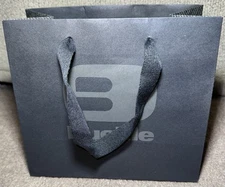 Buckle Reusable Paper Shopping Bag Black Gift Clothing 7x8