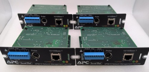Lot of 4 APC Smart Slot AP9619 UPS NETWORK MANAGEMENT CARD EM 10/100
