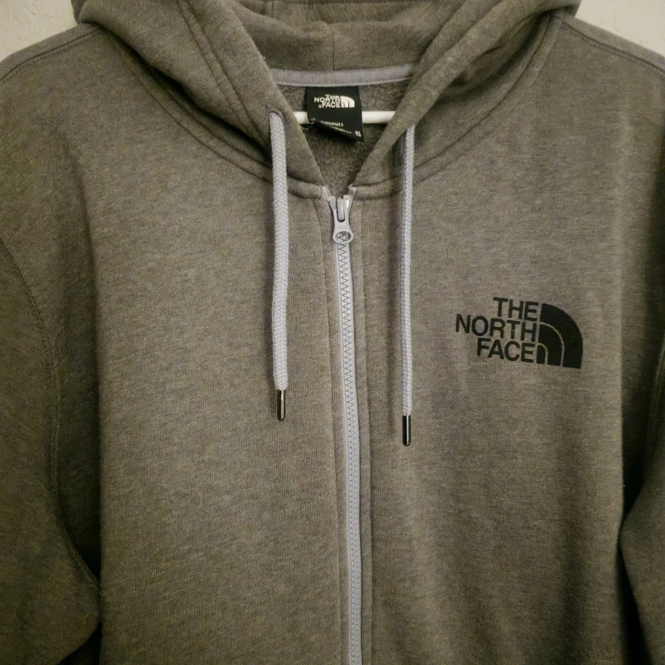 Sudadera con Capucha North Face Cremallera Para Hombre Grande Gris Informal Aire Libre Aventura Ropa de Calle  Foto 3 de 4