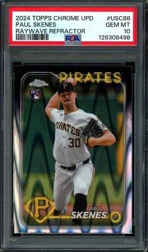 2024 Topps Chrome Update #USC88 Paul Skenes RayWave Refractor PSA 10 GEM MINT