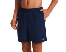 NIKE PANTALONCINO NUOTO uomo NAVY pallavolo spiaggia 7" XL $48 NESSA559 440