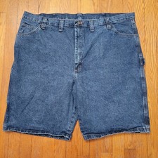 Wrangler 48 Carpenter Shorts Blue Denim Utility Skater Work Summer Dad Cargo Y2K