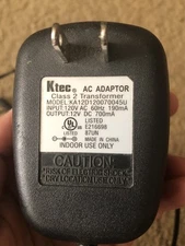 Ktec AC Adapter Class 2 Transformer 12V Model KA12D120070045U Cord Plug In