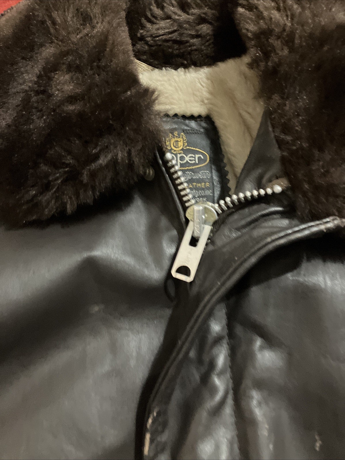 Vintage 70s Leather Pilot Jacket Patchwork Made I… - image 5