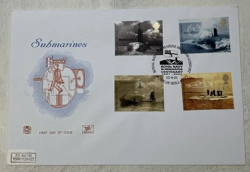 GB QEII 2001 Submarines Stuart FDC Royal Navy Submarine Museum Gosport Cat £25