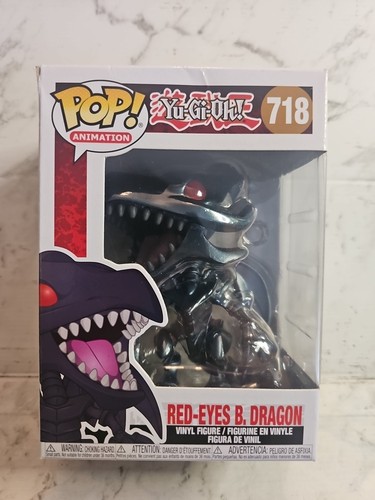 Funko POP Anime Yu-Gi-Oh Red Eyes Black Dragon 718 Vinyl FREE POP PROTECTOR