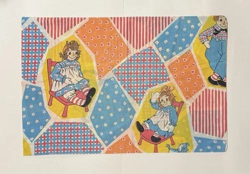 Vintage Raggedy Ann/Andy Pillow Case Pacific 20x31in Standard