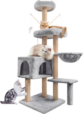 HOMIDEC Katzen Kratzbaum, 145 Cm Katzenbaum Kletterturm, Kletterbaum Aktivitätsk
