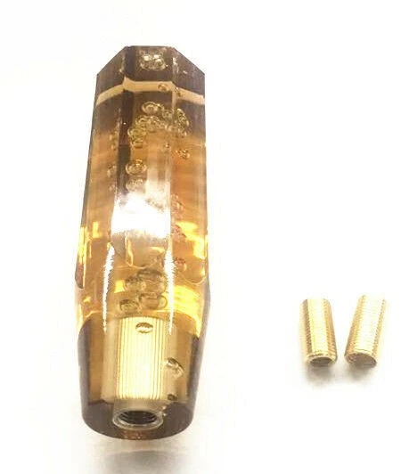 Perilla de cambio manual VIP cristal octágono ámbar universal para coche SUV Foto 4 de 4
