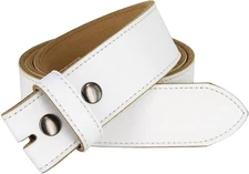 White Belt Cowhide Leather Replacement Casual 36, 01 Strap-without Buckle 