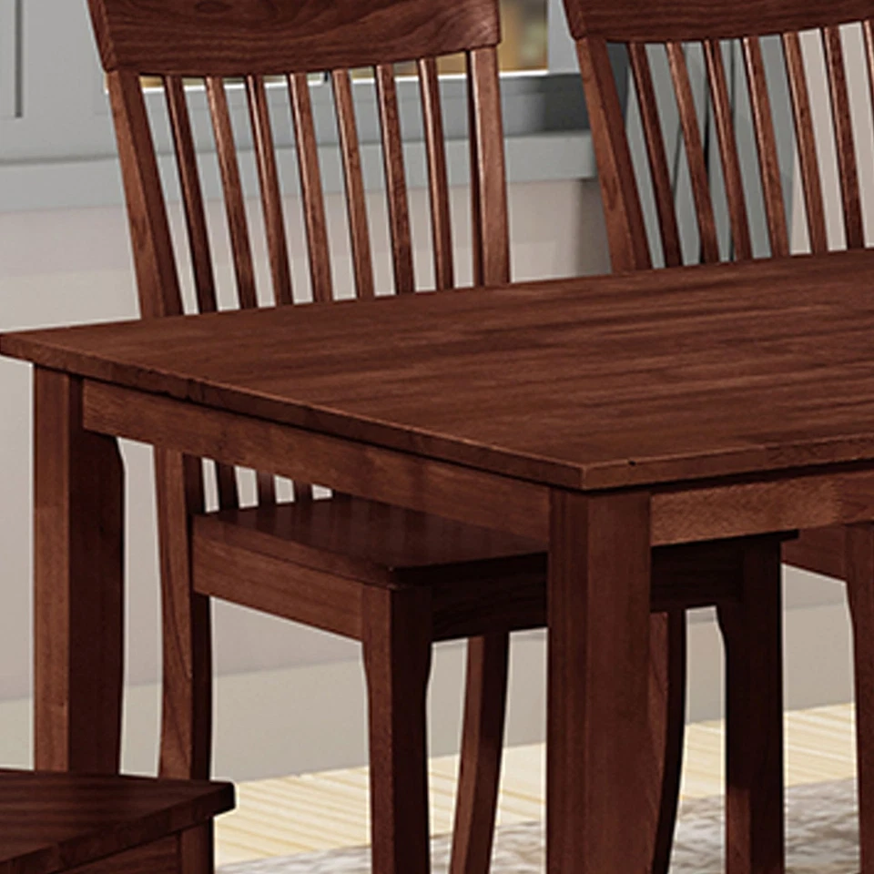 Kurmer Rectangular Wood Dining Room Kitchen Table, Cappuccino - Image 3 of 4