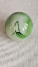 Vintage Christensen Agate Swirl Marble Emerald Green NM .61"