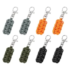 Reflective Paracord Zipper Pull, 80 mm Length for Backpacks (8 Pack, 4 Color)