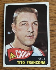 1965 Topps Tito Francona St. Louis Cardinals #256 EX-NM+