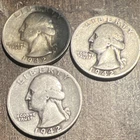 1942 S mint Washington Quarter 90% Silver Business Strike US Coins Lot