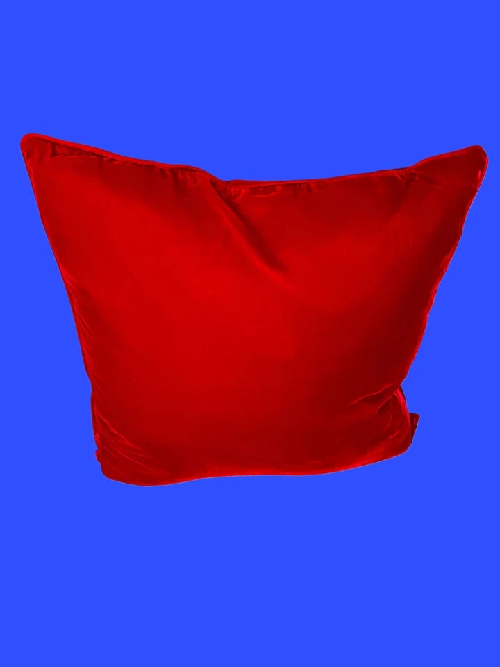 ralph lauren limited edition 20"x20" regal red velvet pillow gold bullion crown - Image 3 of 4