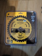Dewalt 8-1/4" 40 Carbide Teeth Smooth Finish Construction Saw Blade DW3184