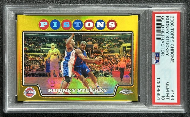 POP 4 RODNEY STUCKEY PSA 10 2008-09 TOPPS CHROME #143 GOLD REFRACTOR 26/50