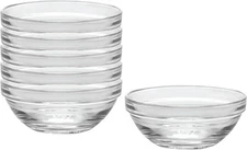 [PACK OF 6] LYS Bowl Clear Stackable 9cm (Duralex)