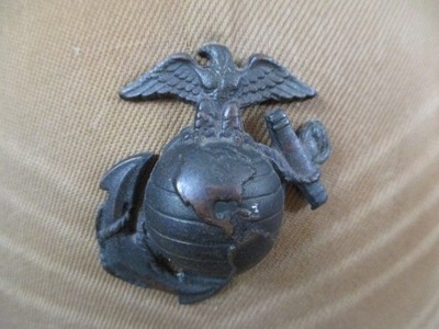 WWII USMC Marine Corps Hawley Pith or Sun Helmet w/EGA Emblem