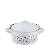 Riess Kasserolle Mit Deckel Ø18Cm 1,6L Flora Emaille