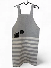 Kitchen Chef Apron with Black Cat Design