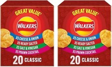 Walkers Classic Variety Multipack Crisps Box 20x25g (Pack of 2)