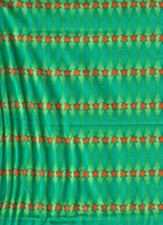 Petit morceau de tissu coton imprimé vert L@@K